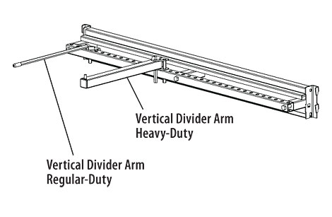 VDA-(NL)(TYPE)-Vertical Divider Arms