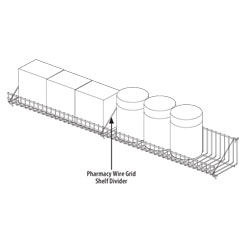 Pharmacy Wire Grid Shelf Divider