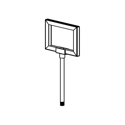 Queuing System Sign Holder and Stem